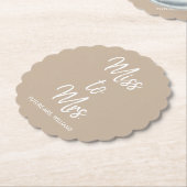 ミッ恋しく思ト・フューチャー・ネーム・サンドタン・ブライダルシャワー ペーパーコースター (アングル)