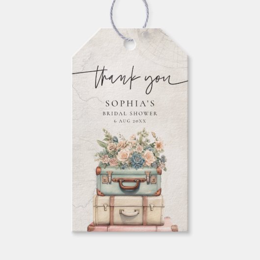 ミッ恋しく思ト・ヴィンテージフローラブライダルシャワー ギフトタグ (正面)