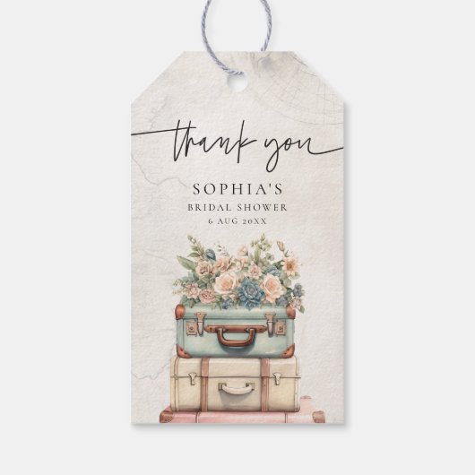 ミッ恋しく思ト・ヴィンテージフローラブライダルシャワー ギフトタグ (裏面)