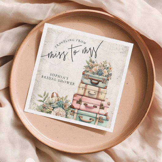 ミッ恋しく思ト・ヴィンテージフローラブライダルシャワー スタンダードカクテルナプキン