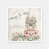 ミッ恋しく思ト・ヴィンテージフローラブライダルシャワー スタンダードカクテルナプキン (正面)