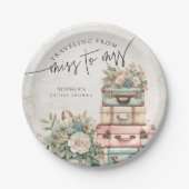 ミッ恋しく思ト・ヴィンテージフローラブライダルシャワー ペーパープレート (正面)
