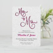 ミッ恋しく思ドシャワーへの招待ピンクグリッター 招待状 (スタンド正面)