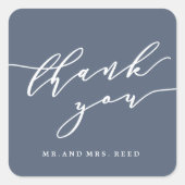 ミッ感謝していトミセスの汚い青 スクエアシール (正面)