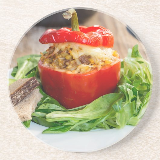 ミッ焼いたト詰まった・チーズ入りピーパー コースター (正面)