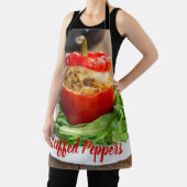 ミッ焼いた詰まったトソースとチーズ入りピーパー エプロン (インサイチュ)