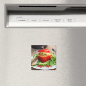 ミッ焼いた詰まったトソースとチーズ入りピーパー マグネット (インサイチュ (食洗機))