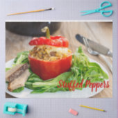 ミッ焼いた詰まったトソースとチーズ入りピーパー 薄葉紙 (クラフト)