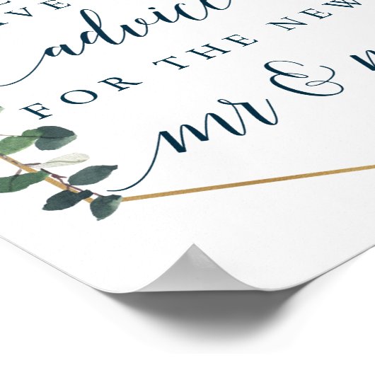 ミッ王室のズ結婚・ミセスの海軍のサインアドバイス ポスター (角)