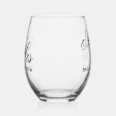 ミッ素晴らしパーソナライズされたズとミセス結婚ズ ステムなしワイングラス (右)