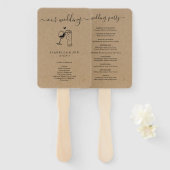 ミッ結婚ク/セレモニープログラムファン – ワイン&ビール ハンドファン (正面&裏面)