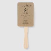 ミッ結婚ク/セレモニープログラムファン – ワイン&ビール ハンドファン (正面)