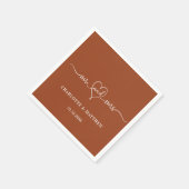 ミッ結婚ズハートスクリプシンプルト スタンダードカクテルナプキン (角)