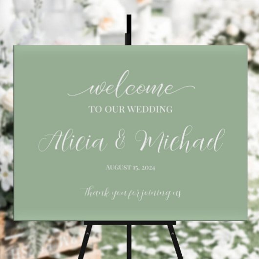 ミッ結婚ト・グリーンの歓迎サイン ポスター