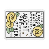 ミッ賛美パ |黄色のバラ |アールヌーボースタイル マグネット (横)