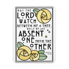 ミッ賛美パ |黄色のバラ |アールヌーボースタイル マグネット