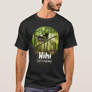 ミツスイ(ニュージーランドの絶滅危惧種の鳥)黒Tシャツ Tシャツ