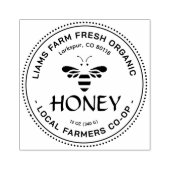 ミツバチがキュートに様式化したミツバチの飼育員の蜂蜜スタンプ ラバースタンプ (インプリント)