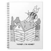 ミツバチが巣箱に戻る ノートブック (正面)