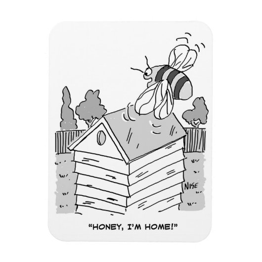ミツバチが巣箱に戻る マグネット (縦)