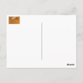 ミツバチが巣箱のはがきに入っている ポストカード (裏面)