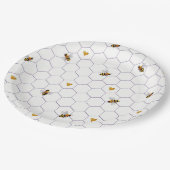 ミツバチが愛し美しいブライダルシャワー ペーパープレート (アングル)