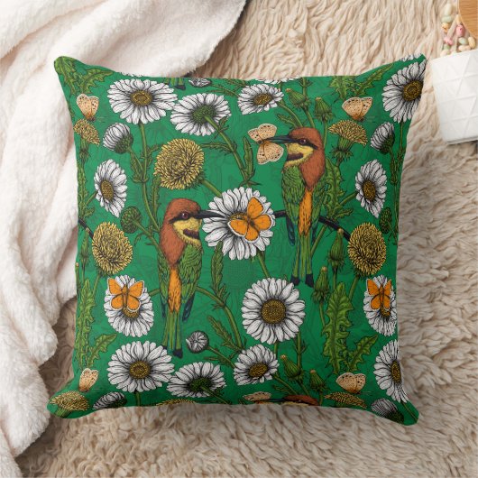 ミツバチが春 クッション (ブランケット)