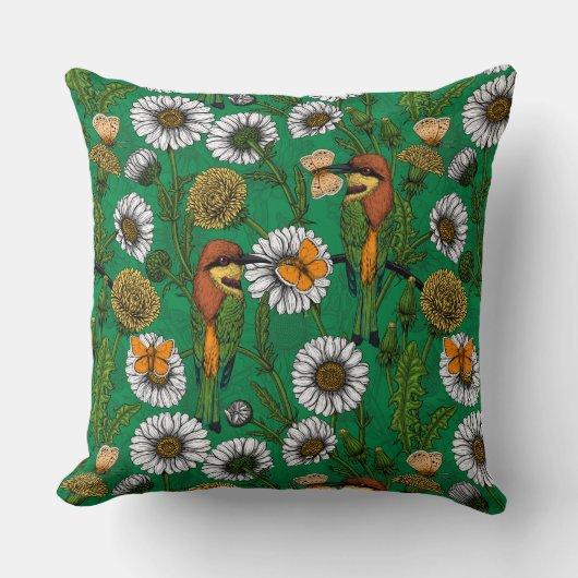 ミツバチが春 クッション (正面)