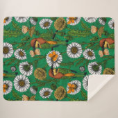 ミツバチが春 シェルパブランケット (正面(横))