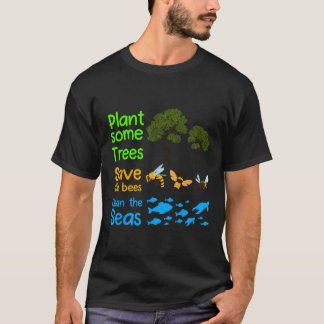 ミツバチが海救を清める木をもっと植える Tシャツ