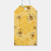ミツバチが蜂蜜をブンブン飛ばす可愛い ギフトタグ (正面)
