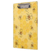 ミツバチが蜂蜜をブンブン飛ばす可愛い クリップボード (左)