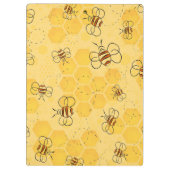 ミツバチが蜂蜜をブンブン飛ばす可愛い クリップボード (裏面)