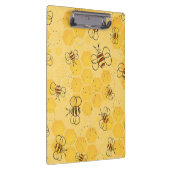 ミツバチが蜂蜜をブンブン飛ばす可愛い クリップボード (右)