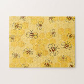 ミツバチが蜂蜜をブンブン飛ばす可愛い ジグソーパズル (横)