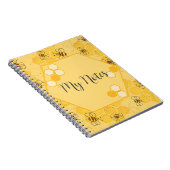 ミツバチが蜂蜜をブンブン飛ばす可愛い ノートブック (右側)