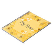 ミツバチが蜂蜜をブンブン飛ばす可愛い ノートブック (左側)