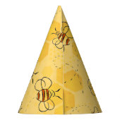 ミツバチが蜂蜜をブンブン飛ばす可愛い パーティーハット (裏面)