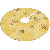 ミツバチが蜂蜜をブンブン飛ばす可愛い ブラッシュドポリエステルツリースカート (アングル)