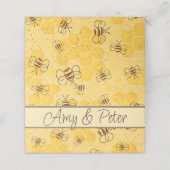 ミツバチが蜂蜜をブンブン飛ばす可愛い プレイスカード (外部開封)