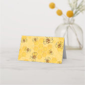 ミツバチが蜂蜜をブンブン飛ばす可愛い プレイスカード (裏面)