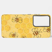 ミツバチが蜂蜜をブンブン飛ばす可愛い SAMSUNG GALAXYケース (左側面)