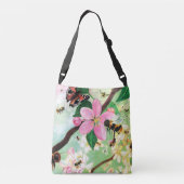 ミツバチその他の受粉者のための花の木 クロスボディバッグ (裏面)