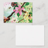 ミツバチその他の受粉者のための花の木 ノートカード (正面/裏面)