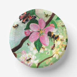 ミツバチその他の受粉者のための花の木 ペーパーボウル