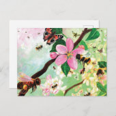 ミツバチその他の受粉者のための花の木 ポストカード (正面/裏面)