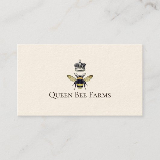ミツバチとクラウンビーキープファーム養蜂製品 名刺 (正面)