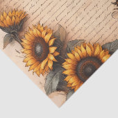 ミツバチとスクリプト付きひまわりフレーム 薄葉紙 (詳細)