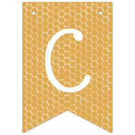 ミツバチとハニカムおめでとう バンティングフラッグ