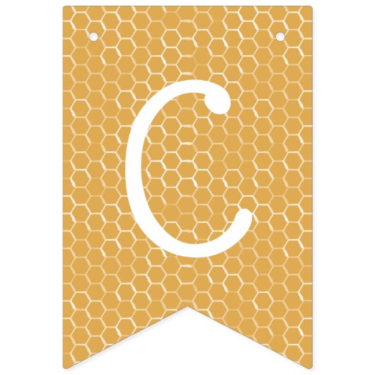 ミツバチとハニカムおめでとう バンティングフラッグ (第1の旗)